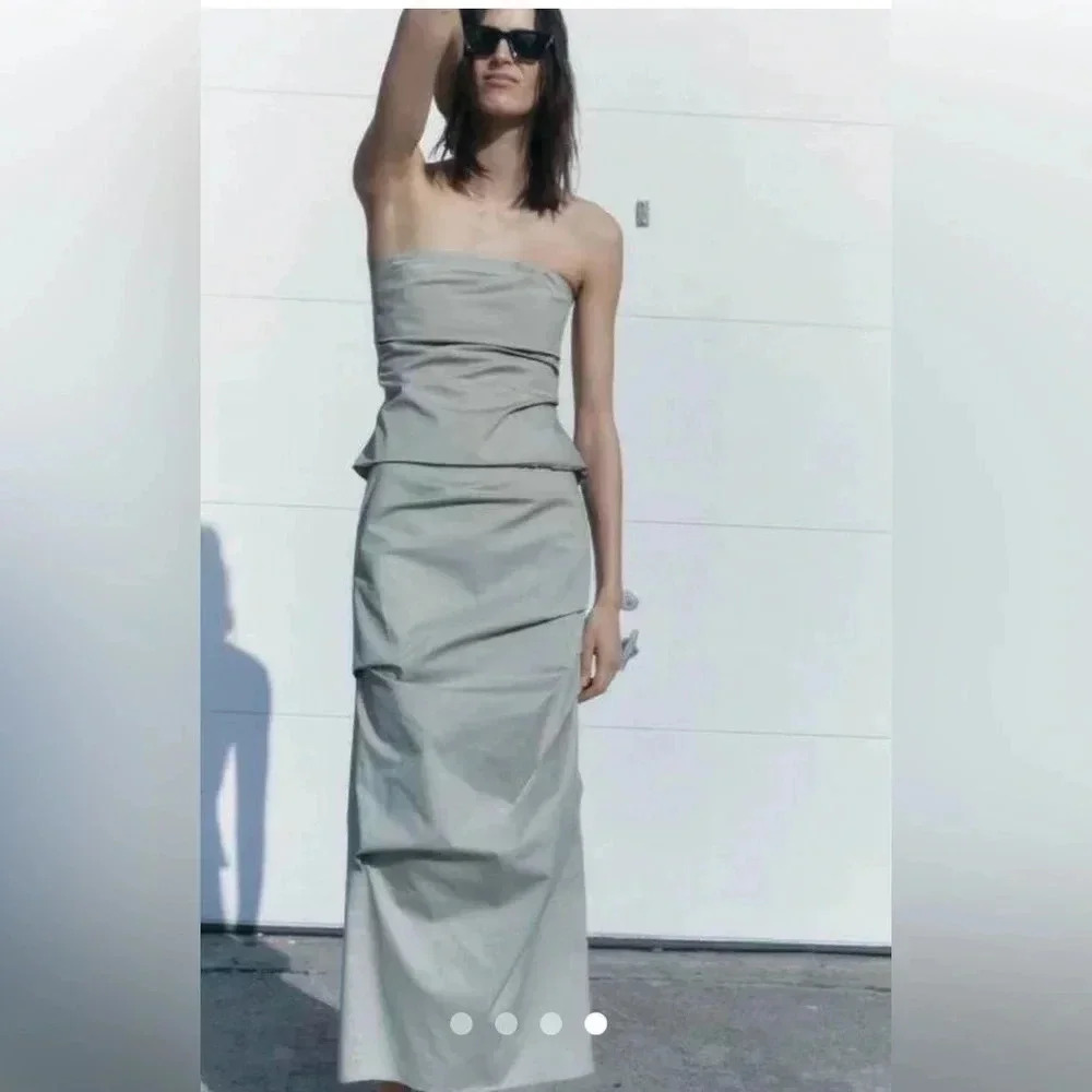 Zara Maxi Ruched Skirt